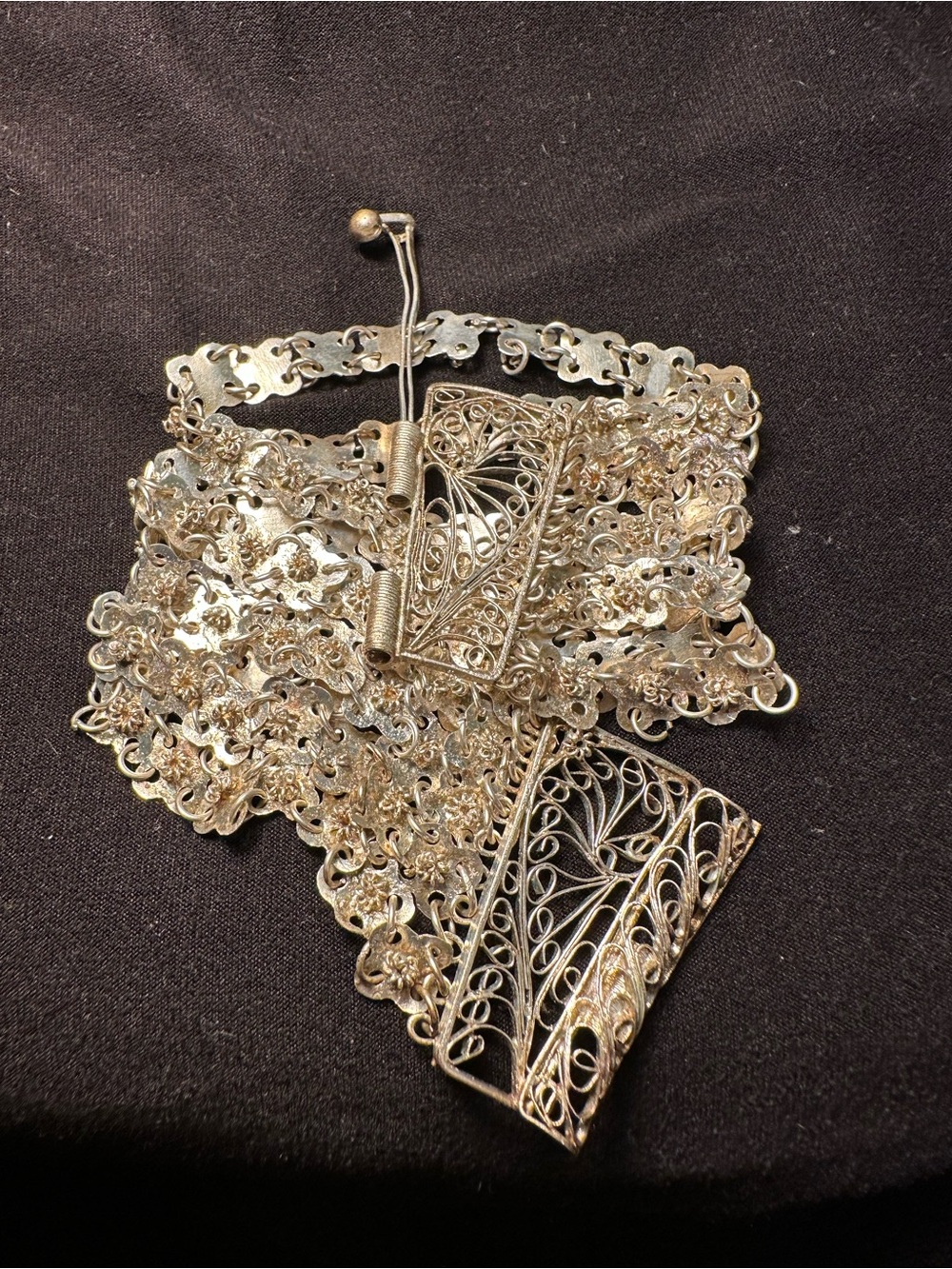 Egyptian Revival Silver Bracelet - Picture 5 of 5